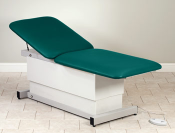 Table Power Exam Table Shrouded Power Foot Operated Height Adjustment Hi-Lo Adjustable Backrest by Clinton Industries  ID 81200